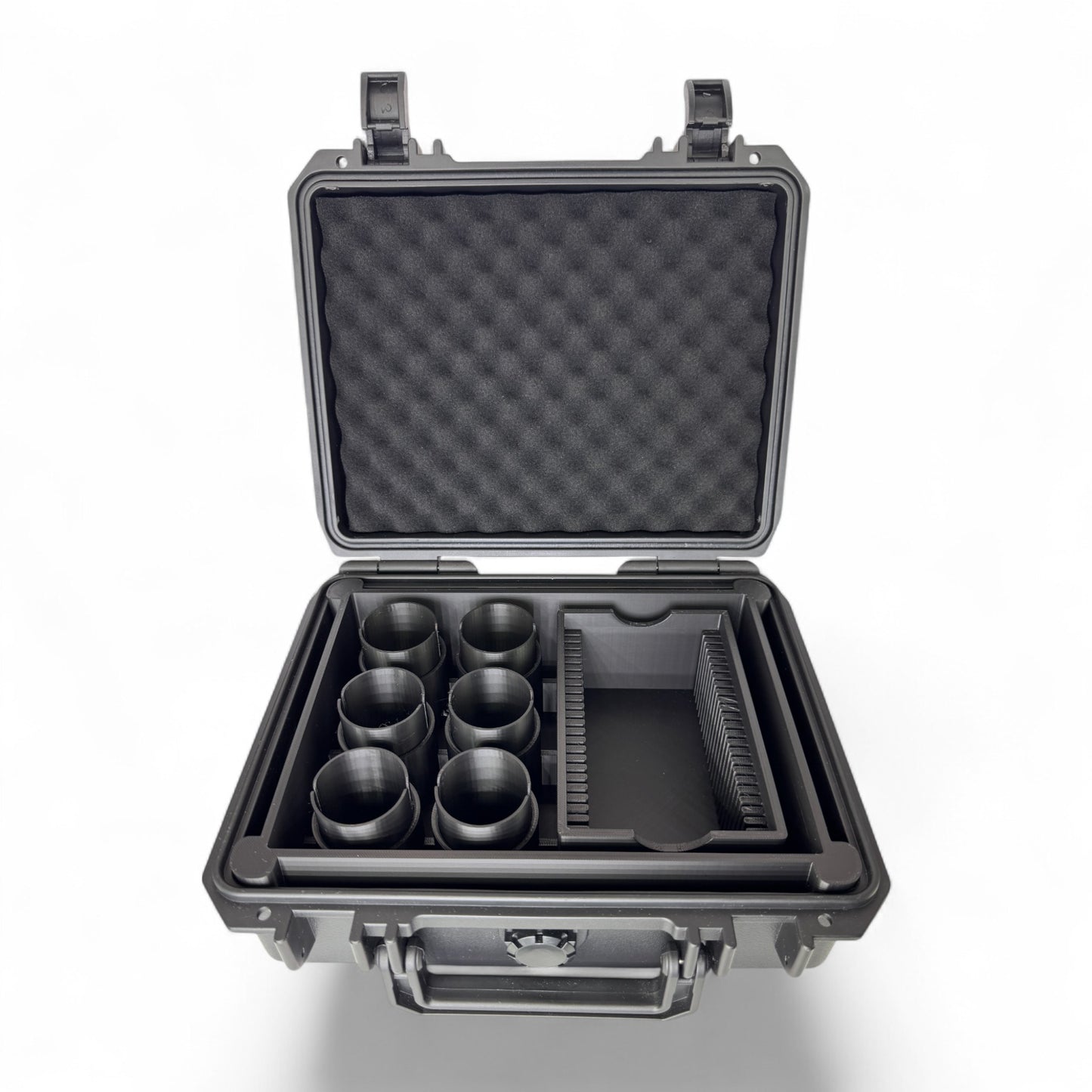 Silver bar and coin storage case for organising bullion and coins